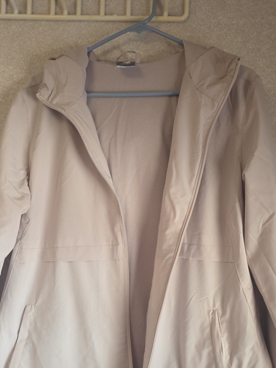 New Balance Jackets & Blazers - NWOT New Balance Light Beige Hooded Trench Coat
